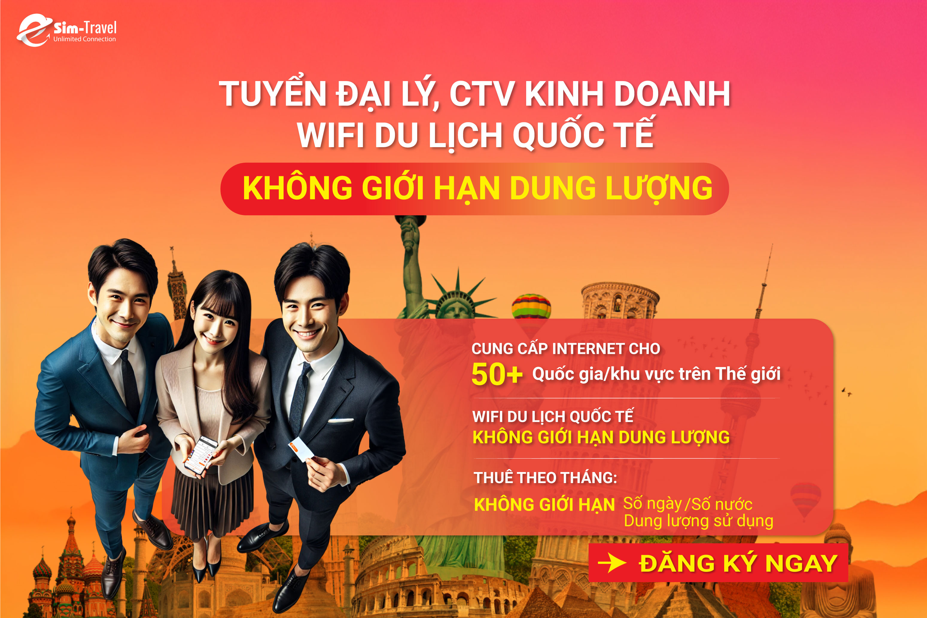 TUYỂN ĐẠI LÝ, CTV KINH DOANH WIFI DU LỊCH QUỐC TẾ KHÔNG GIỚI HẠN DUNG LƯỢNG THU NHẬP CAO 