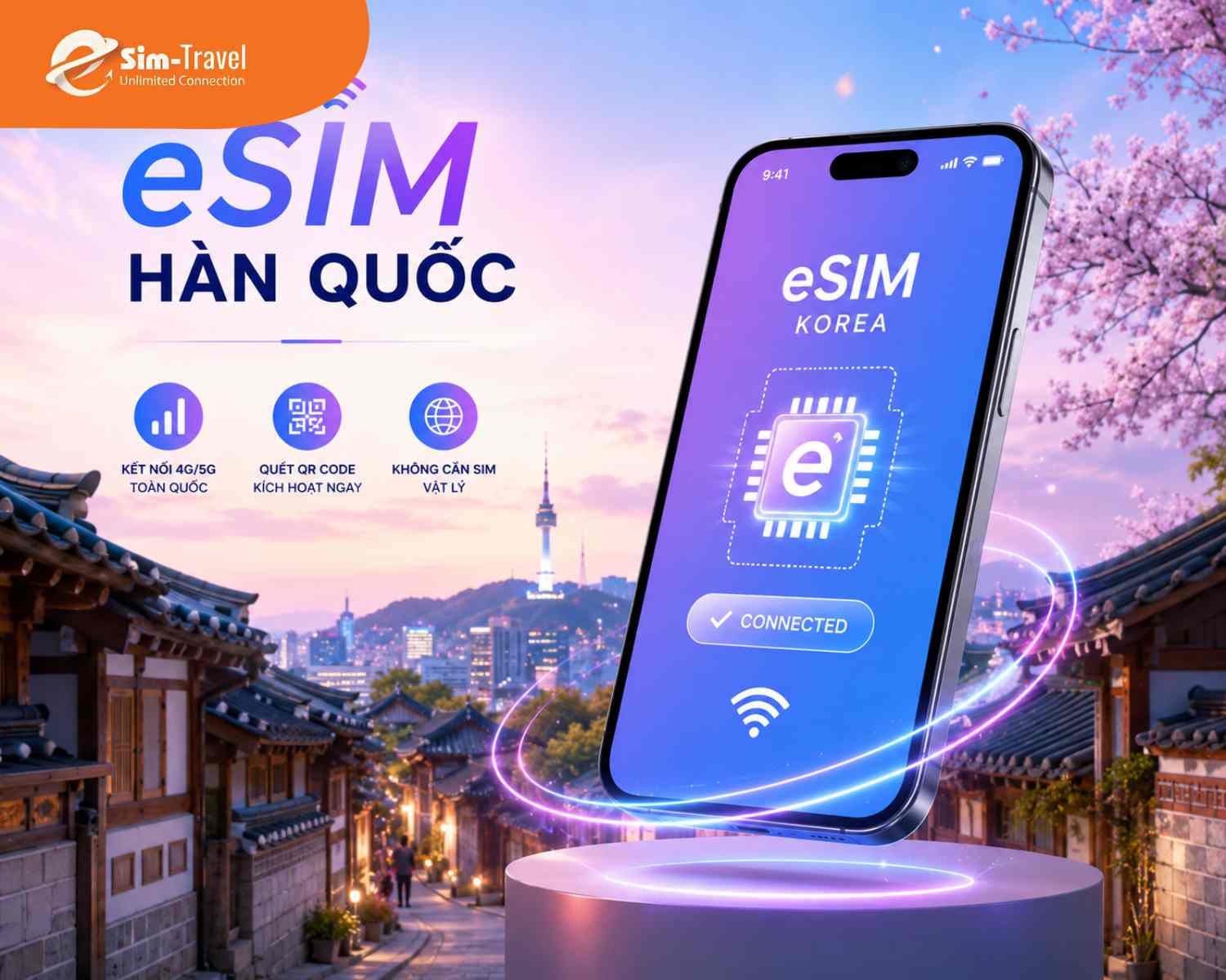 Đăng ký eSIM Hàn Quốc sẵn sàng kết nối ngay khi đặt chân đến thành phố biển Busan.