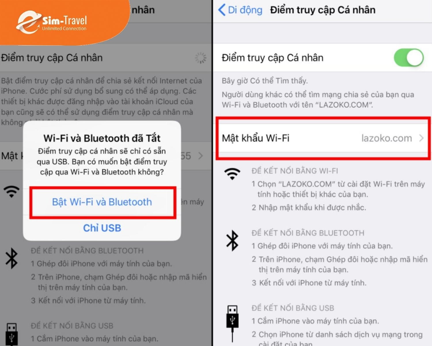 Thiết lập mật khẩu bảo mật cho điểm phát WiFi di động trên điện thoại.