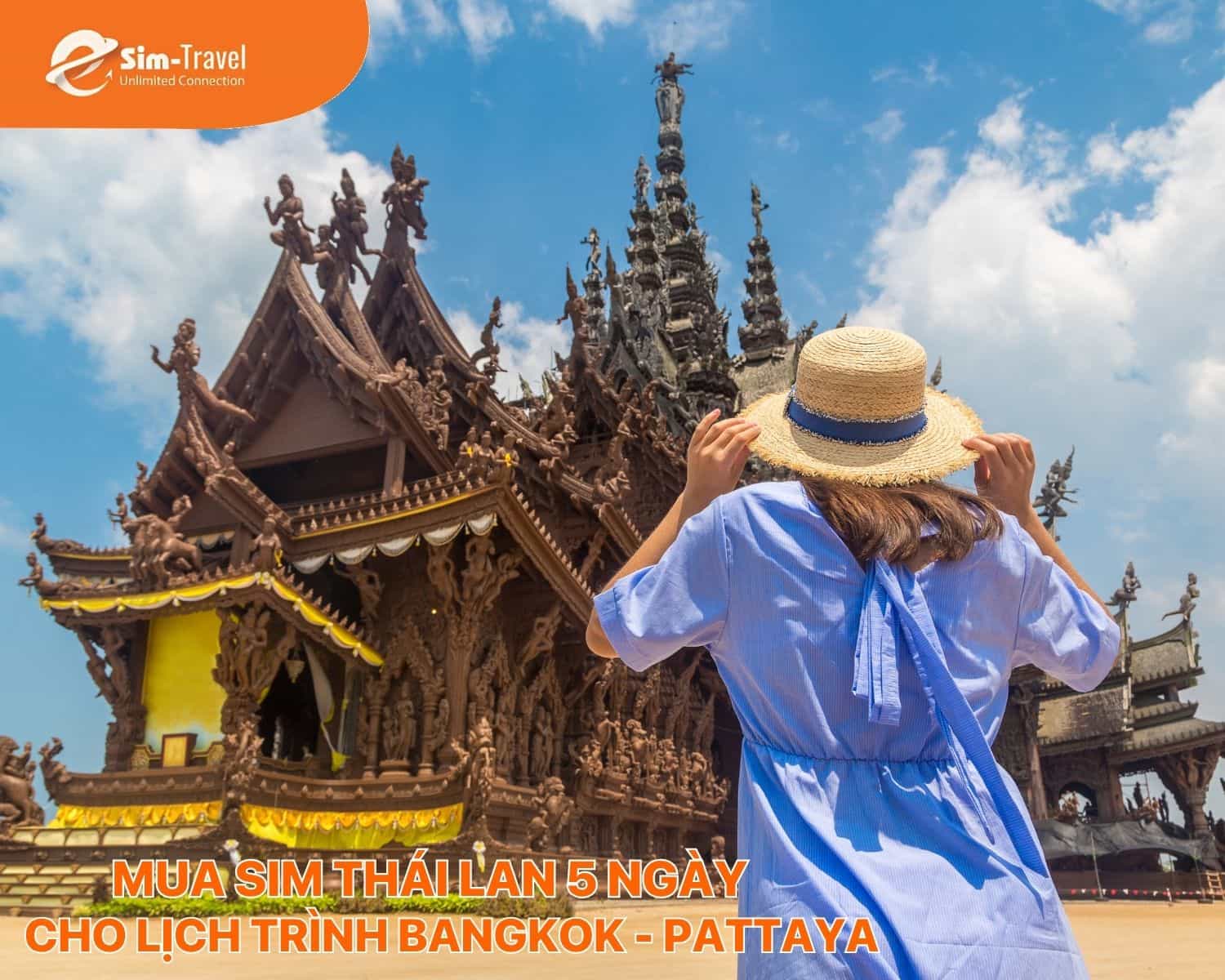 Mua Sim Thái Lan 5 ngày cho lịch trình Bangkok - Pattaya 
