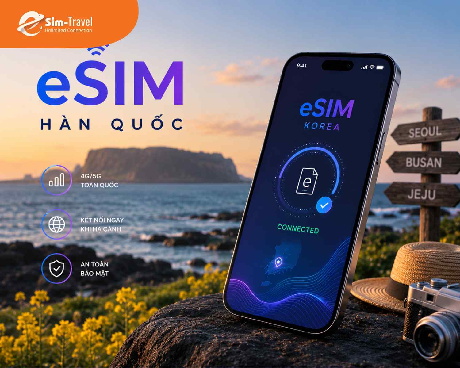 Tour-han-quoc-thang-6-05eSIM H&agrave;n Quốc hỗ trợ kết nối 4G/5G nhanh ch&oacute;ng ngay khi nhập cảnh.