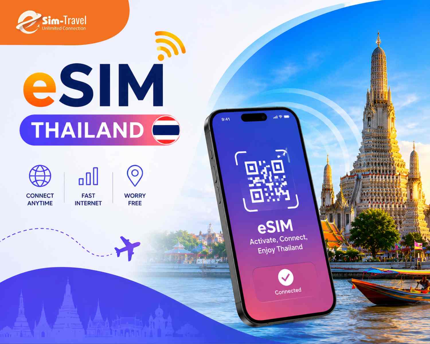 ESIM TRAVELS cung cấp giải ph&aacute;p kết nối internet ổn định khi du lịch Th&aacute;i Lan.&nbsp;