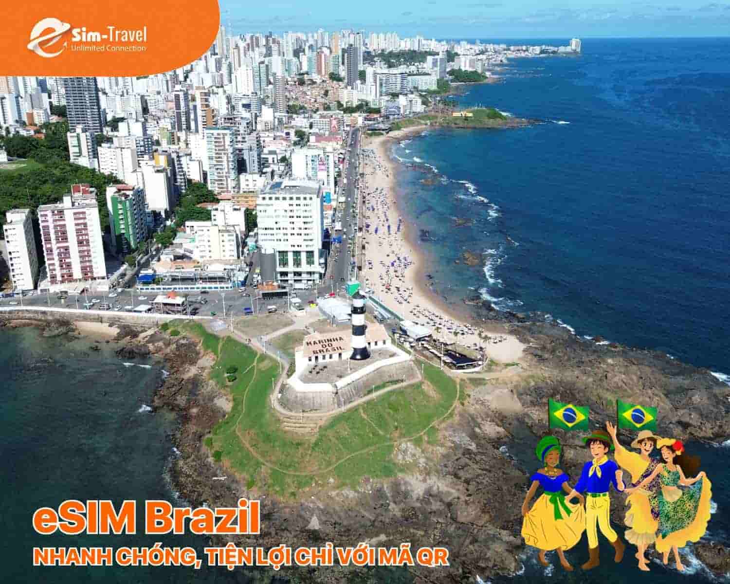 Chỉ v&agrave;i thao t&aacute;c c&agrave;i đặt, eSIM Brazil hoạt động ngay khi bạn đặt ch&acirc;n đến Brazil.