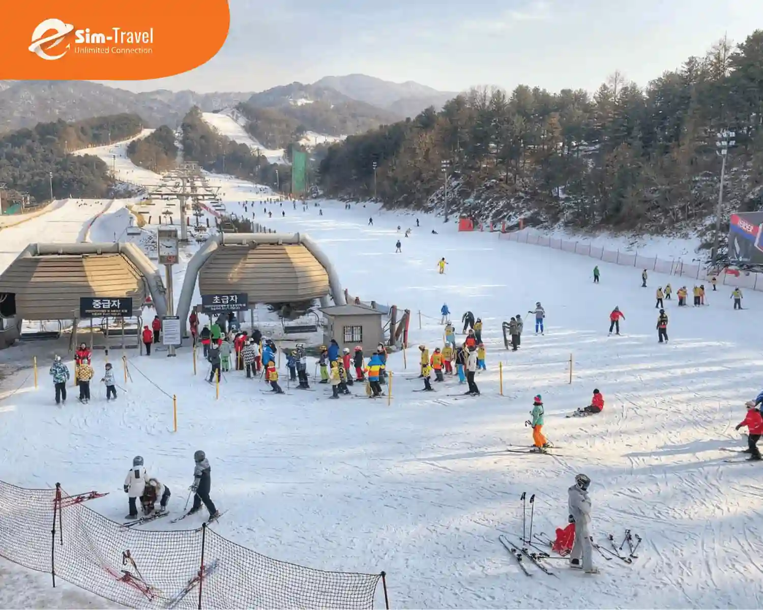 Hoạt động trượt tuyết ở Hàn thu hút đông đảo du khách