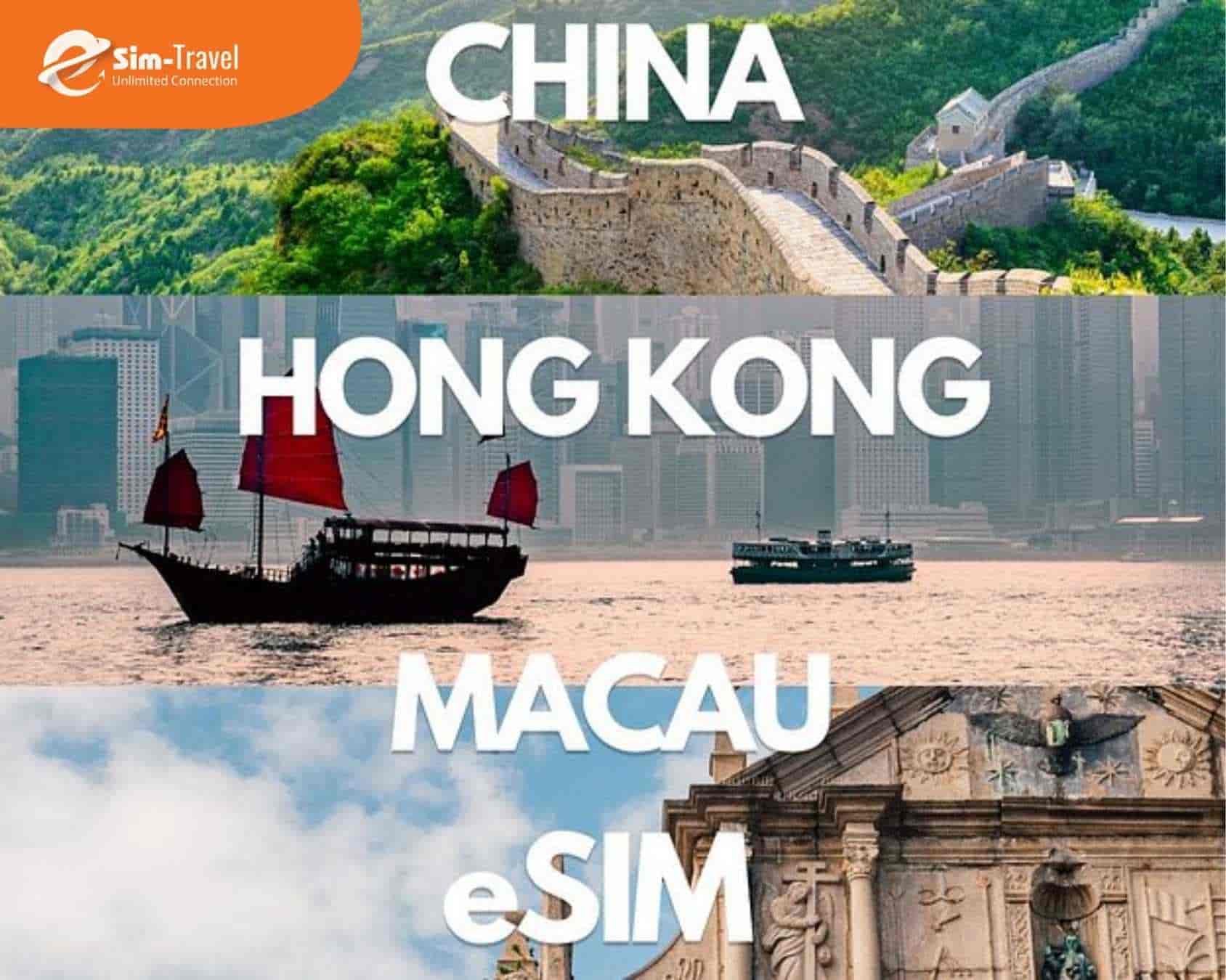 eSIM Trung Quốc - Hong Kong - Macau hoạt động tr&ecirc;n h&agrave;nh tr&igrave;nh li&ecirc;n v&ugrave;ng