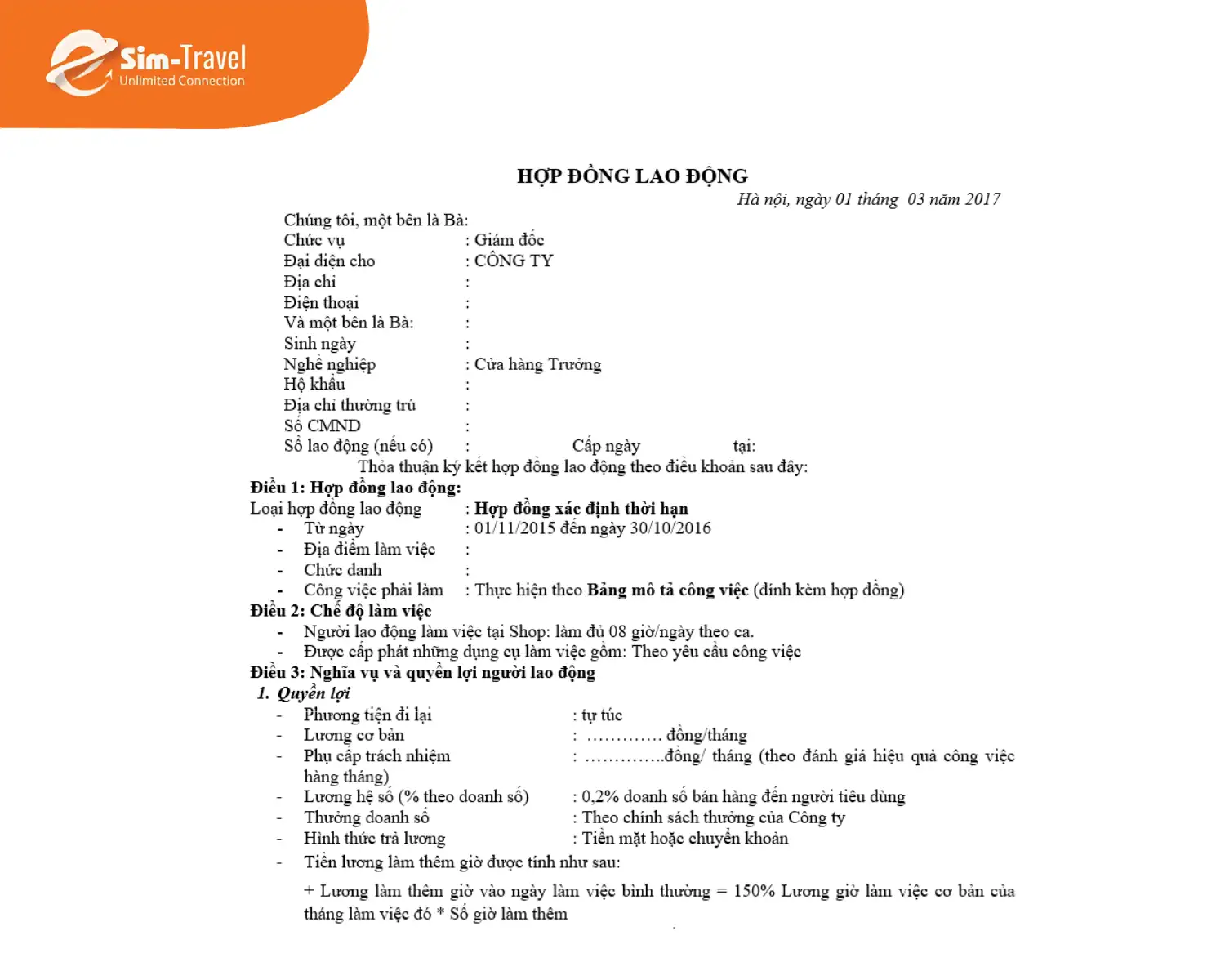 Nộp hợp đồng lao động, bảng lương để xác nhận công việc rõ ràng