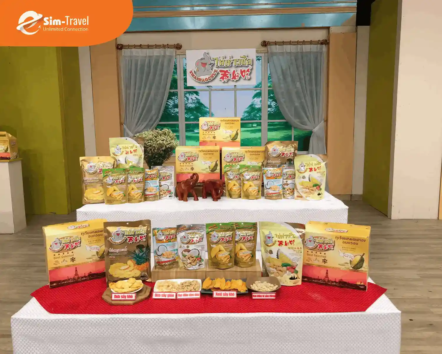 Đa dạng các loại trái cây sấy được đóng gói nhỏ gọn dễ mang về