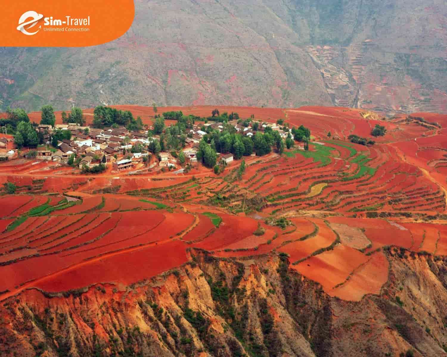 Cảnh sắc đồng ruộng ở Côn Minh