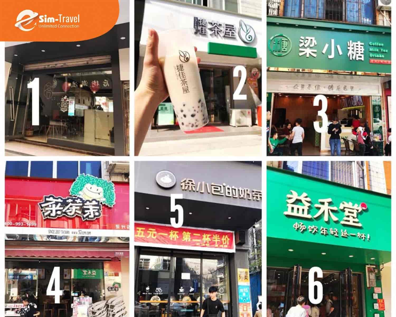 Một số quán trà sữa phong cách Trung - Việt