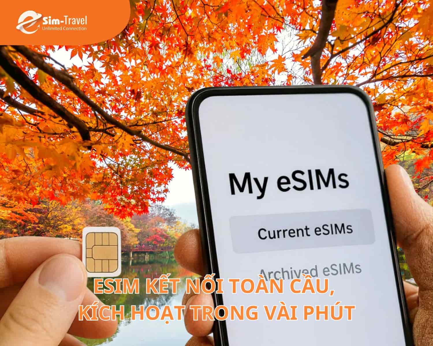 Esim kết nối to&agrave;n cầu, k&iacute;ch hoạt trong v&agrave;i ph&uacute;t