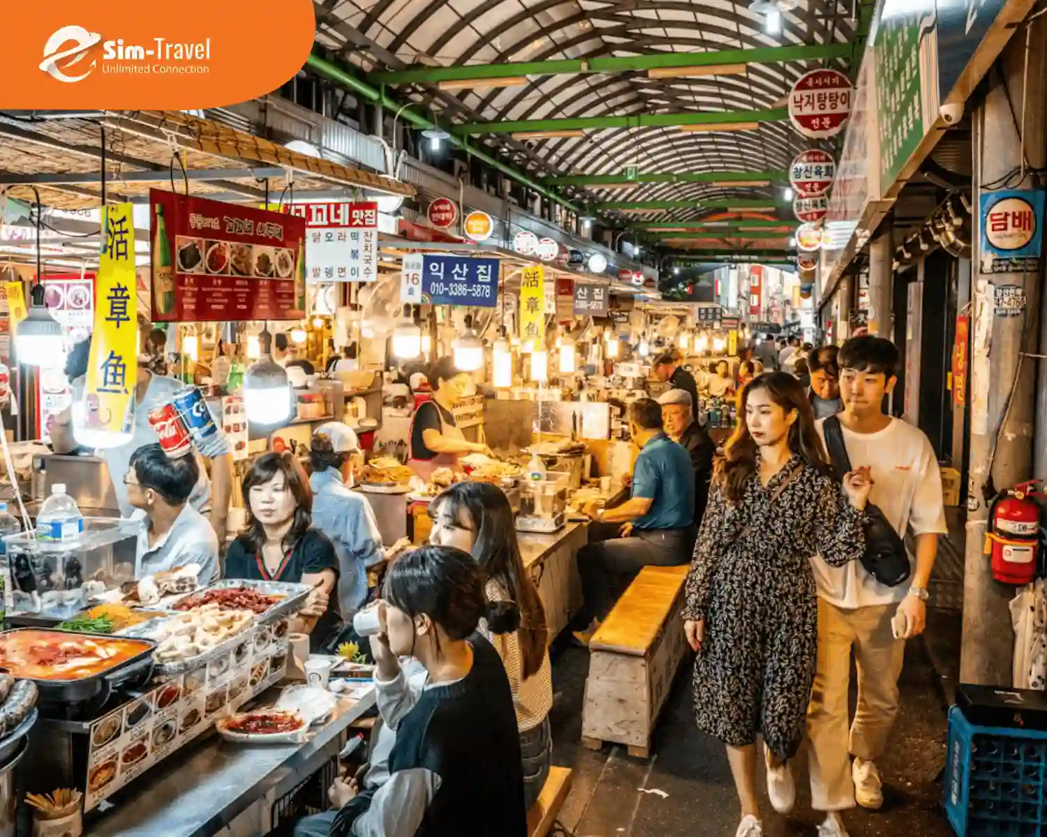 Khung cảnh nhộn nhịp ở chợ truyền thống tại Hàn Quốc