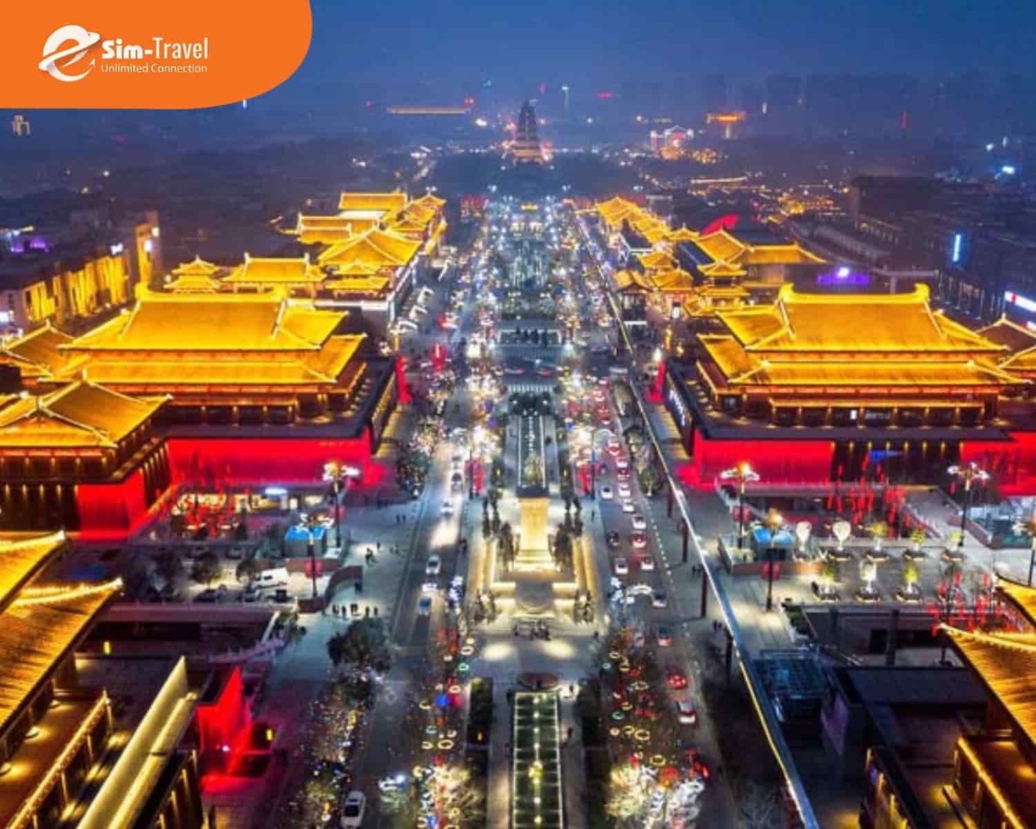 Tây An khoác lên mình màu sắc rực rỡ khi về đêm