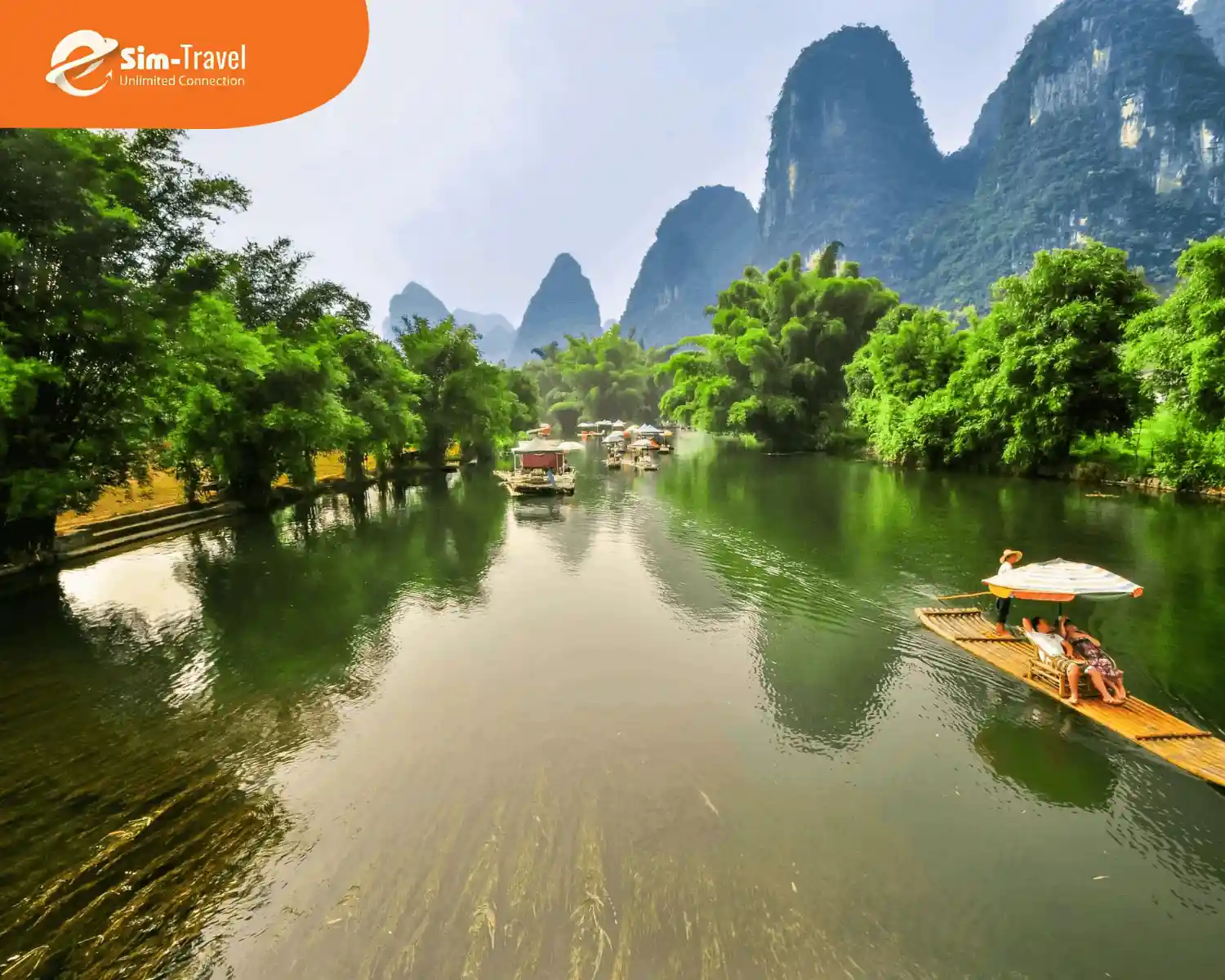 Quế Lâm với dòng sông Li thơ mộng thích hợp ngồi thuyền thưởng ngoạn non nước