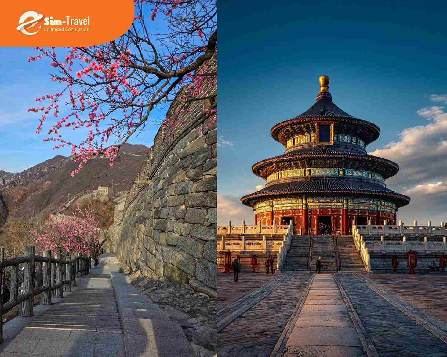 Vạn L&yacute; Trường Th&agrave;nh v&agrave; cảnh xu&acirc;n ở Bắc Kinh th&aacute;ng 4