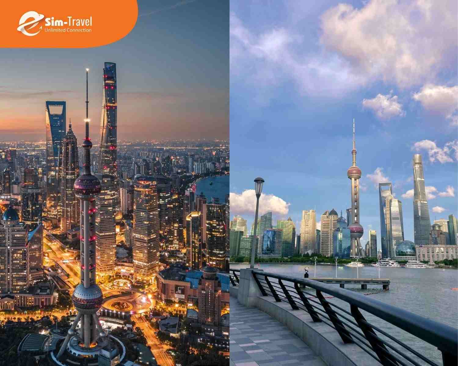 To&agrave;n cảnh Thượng Hải về đ&ecirc;m với &aacute;nh đ&egrave;n hiện đại b&ecirc;n s&ocirc;ng Ho&agrave;ng Phố