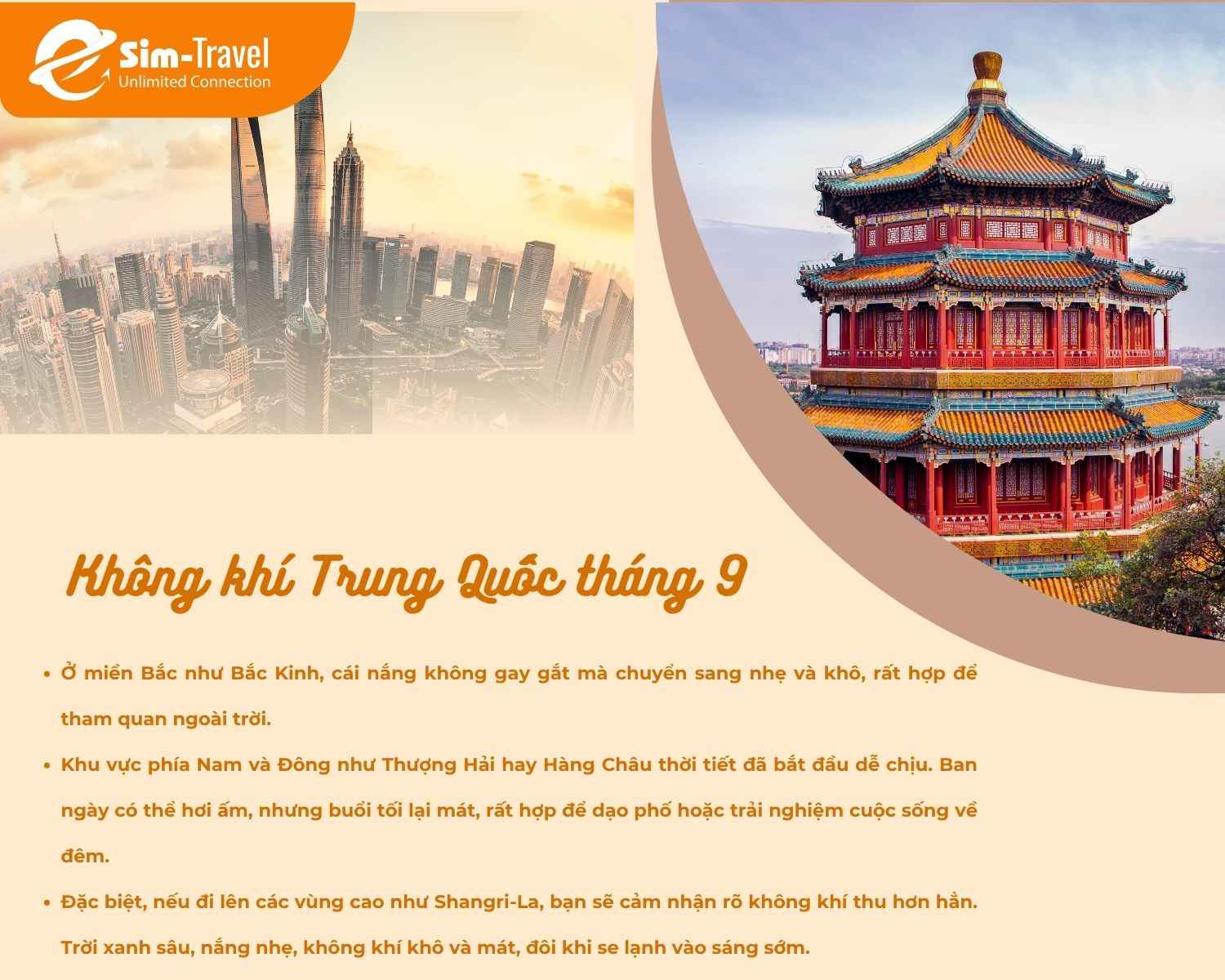 Thời tiết th&aacute;ng 9 ở Trung Quốc rất ph&ugrave; hợp để đi du lịch