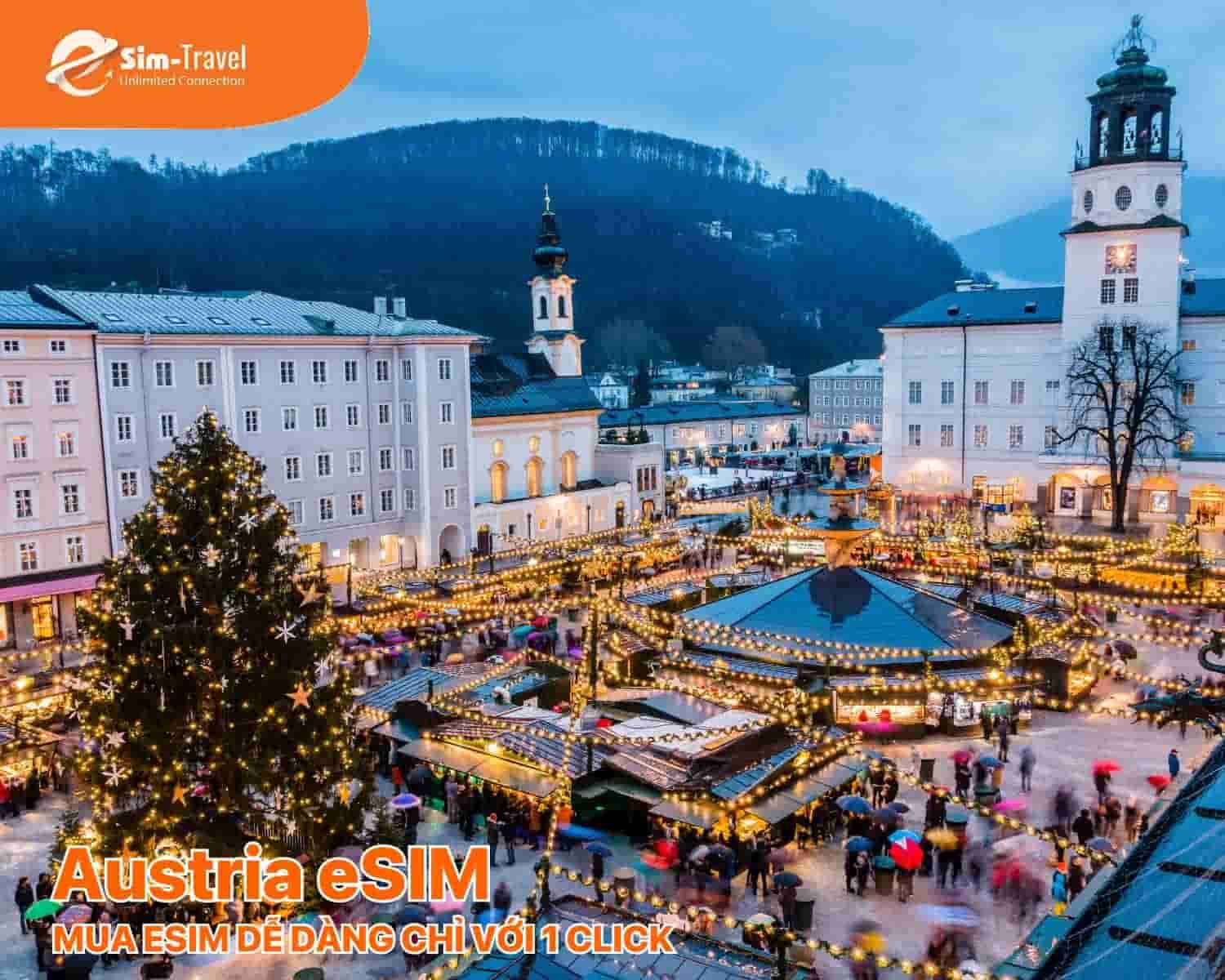 Bạn c&oacute; thể dễ d&agrave;ng mua Austria eSIM chỉ với 1 click tại ESIM TRAVELS. 