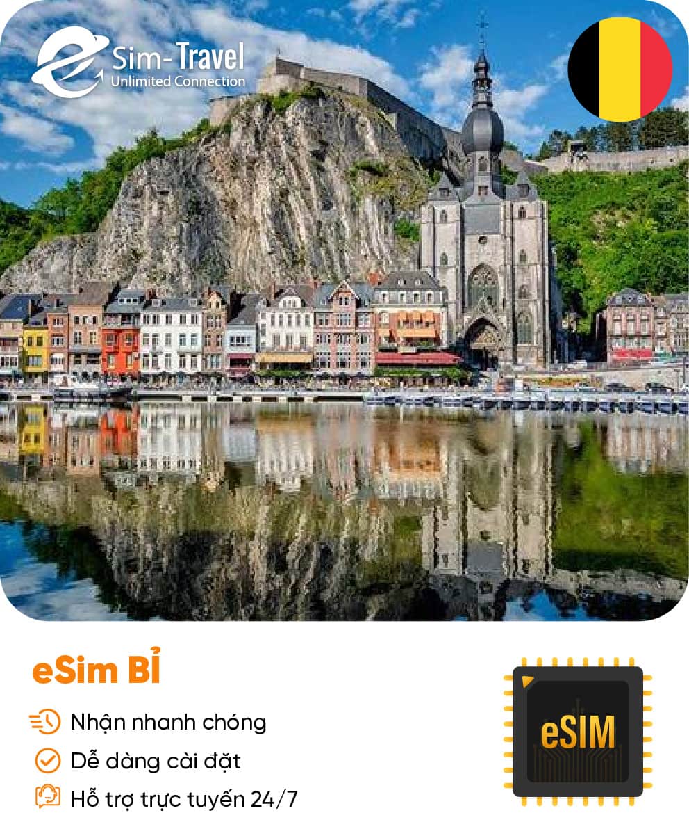 Esim du lịch eSIM Belgium (Bỉ) - Mua eSIM online giá rẻ, kích hoạt dễ dàng, kết nối internet nhanh chóng