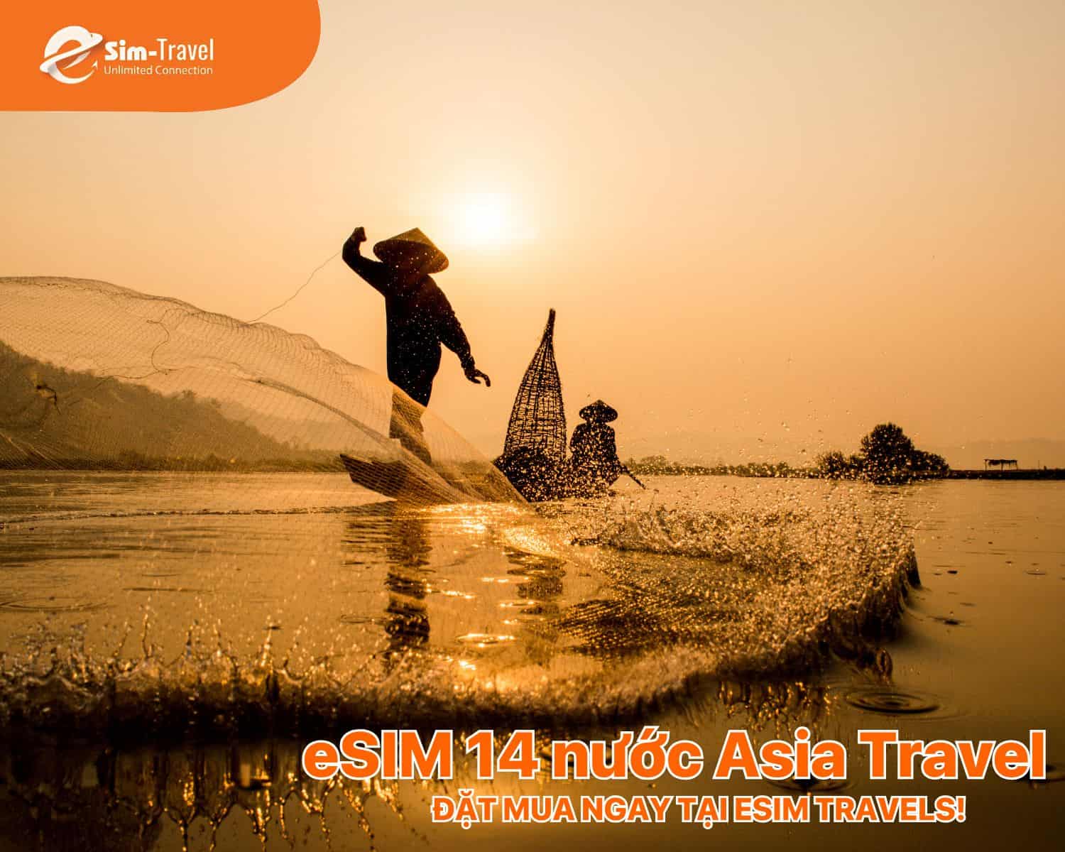 Tr&aacute;nh roaming đắt đỏ với eSIM Ch&acirc;u &Aacute; 14 quốc gia từ ESIM TRAVELS.