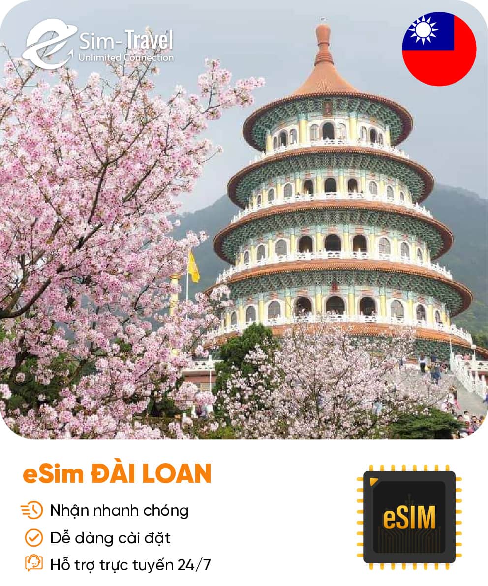 Esim du lịch eSIM Đài Loan (Taiwan) - Mua eSIM online giá rẻ, kích hoạt dễ dàng, kết nối internet nhanh chóng