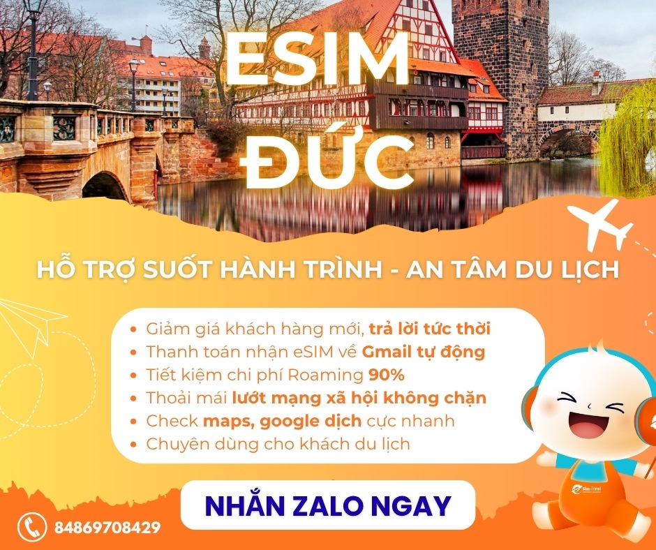 Đi Đức cần truy cập mạng, có ngay eSIM Travels lo