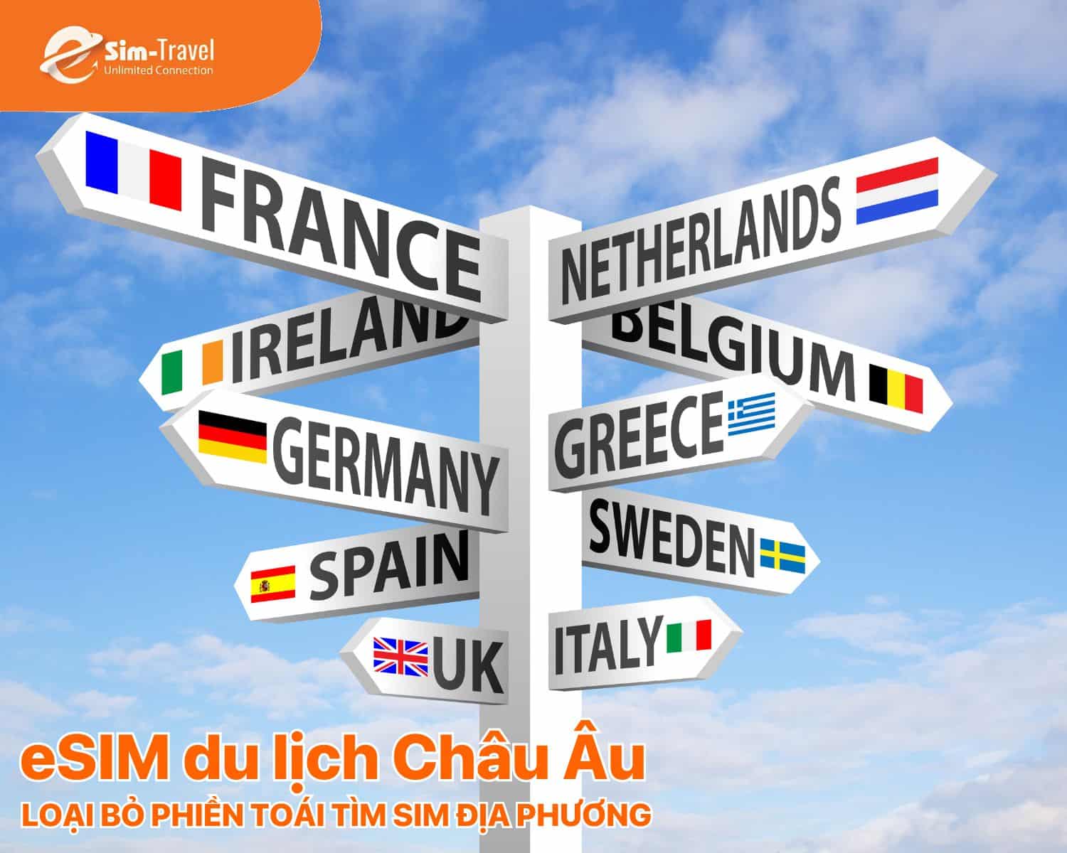 eSIM Europe tương th&iacute;ch hầu hết smartphone, k&iacute;ch hoạt nhanh gọn.