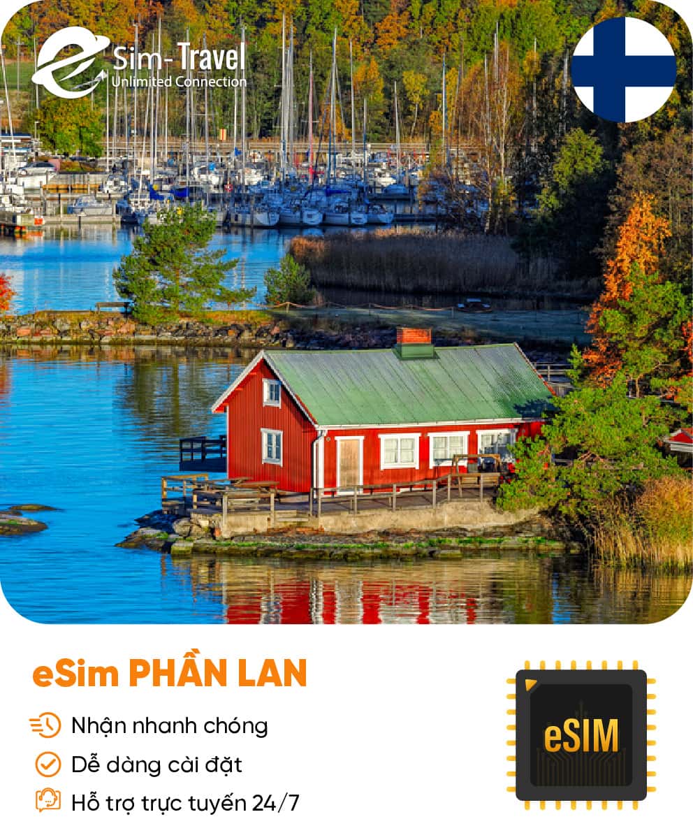 Esim du lịch eSIM Finland (Phần Lan) - Mua eSIM online giá rẻ, kích hoạt dễ dàng, kết nối internet nhanh chóng