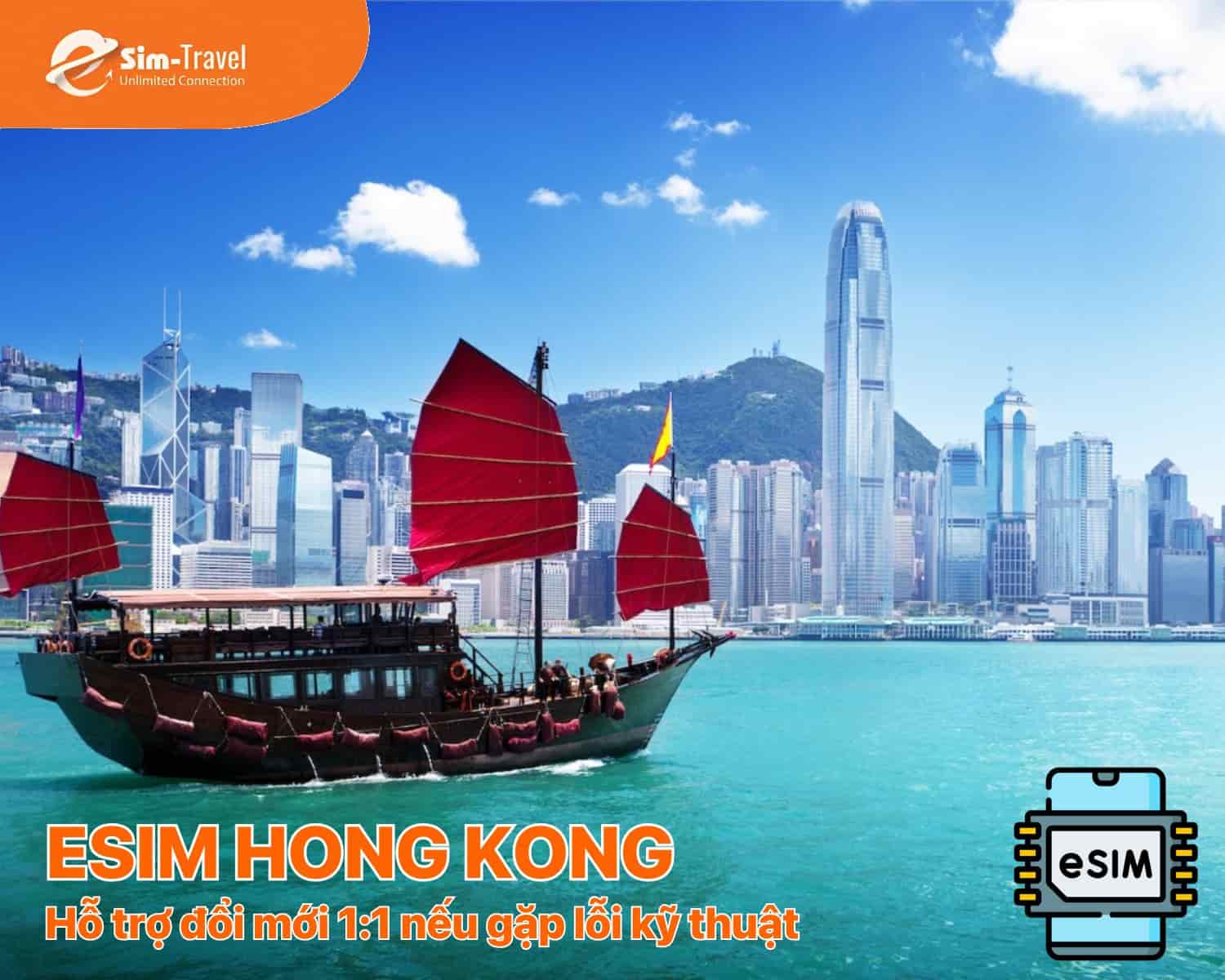 ESIM TRAVELS cam kết hỗ trợ 1 đổi 1 nếu eSIM gặp lỗi kỹ thuật 