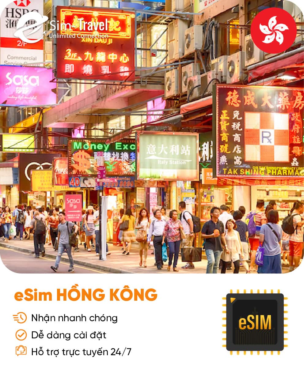 Esim du lịch eSIM Hong Kong (Hồng Kông) - Mua eSIM online giá rẻ, kích hoạt dễ dàng, kết nối internet nhanh chóng