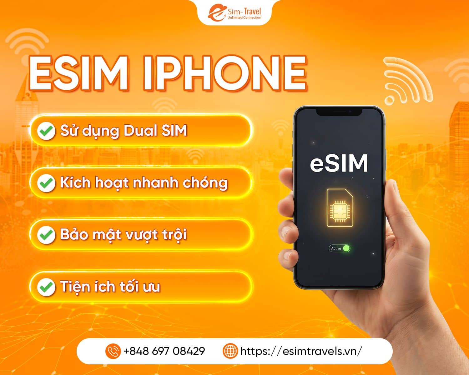 Đội ngũ kỹ thuật ESIM TRAVELS hỗ trợ 24/7 xử l&yacute; mọi vấn đề ph&aacute;t sinh kịp thời.