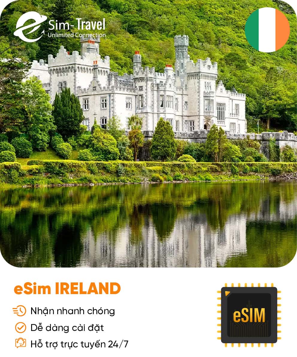 Esim du lịch eSIM Ireland - Mua eSIM online giá rẻ, kích hoạt dễ dàng, kết nối internet nhanh chóng