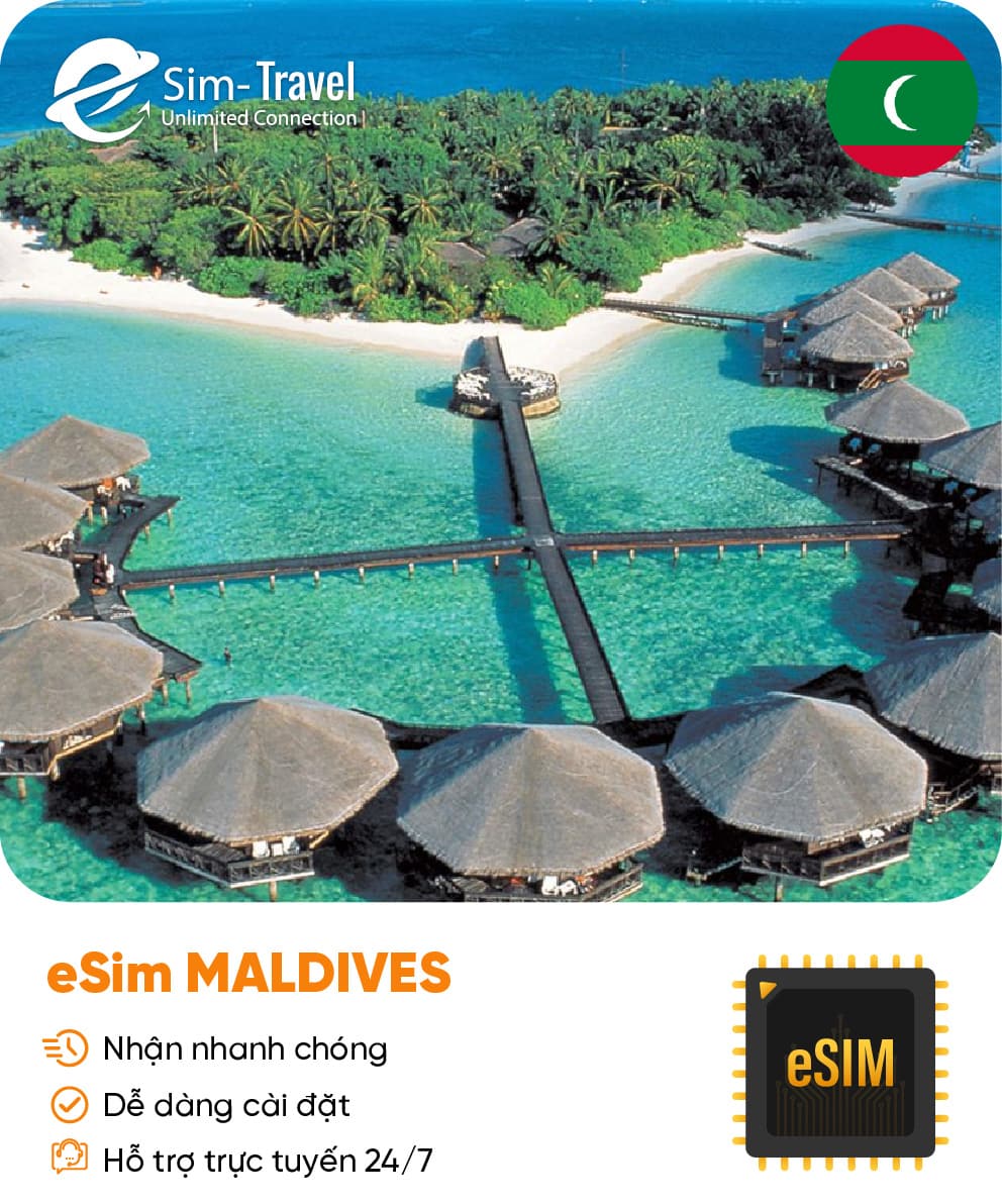 Esim du lịch eSIM Maldives - Mua eSIM online giá rẻ, kích hoạt dễ dàng, kết nối internet nhanh chóng