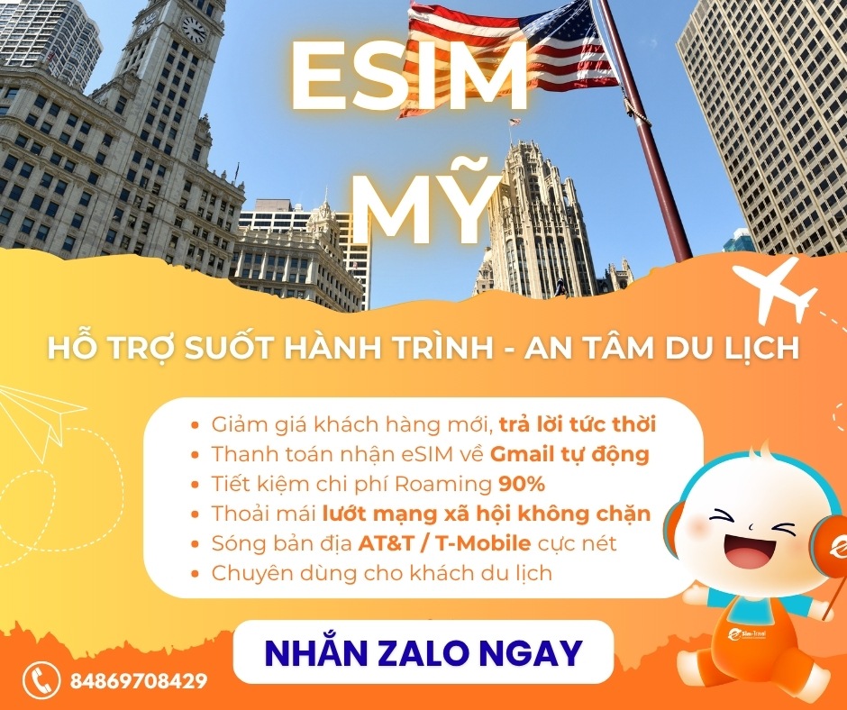 Mua eSIM đi Mỹ tại eSIM Travels để được ch&uacute;ng t&ocirc;i tư vấn tận t&igrave;nh