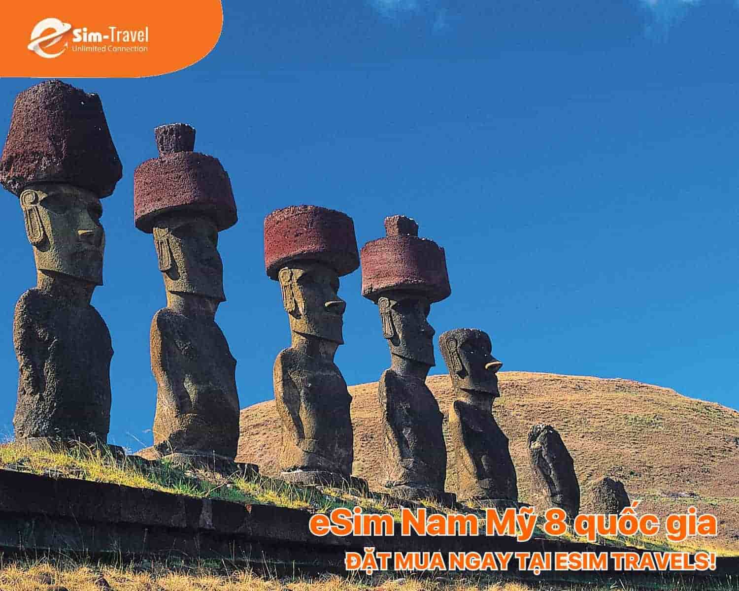 eSIM Nam Mỹ 8 quốc gia từ ESIM TRAVELS đồng h&agrave;nh trọn h&agrave;nh tr&igrave;nh.