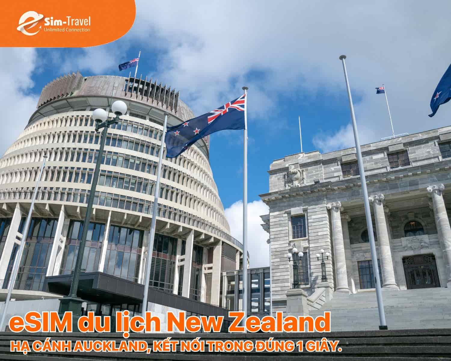 Hạ c&aacute;nh xuống Auckland l&agrave; c&oacute; mạng ngay nhờ New Zealand eSIM tiện lợi.
