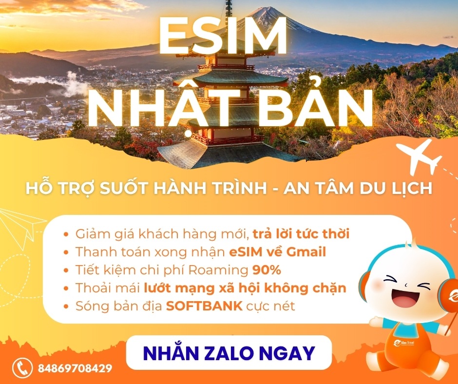 Tham khảo sản phẩm eSIM du lịch Nhật Bản c&ugrave;ng dịch vụ chăm s&oacute;c tận t&igrave;nh