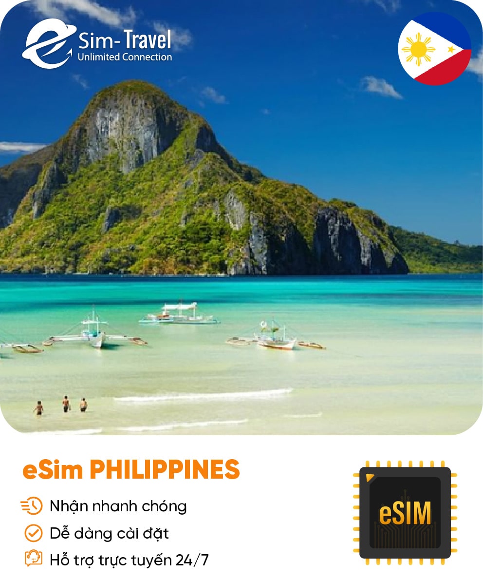Esim du lịch eSIM Philippines - Mua eSIM online giá rẻ, kích hoạt dễ dàng, kết nối internet nhanh chóng