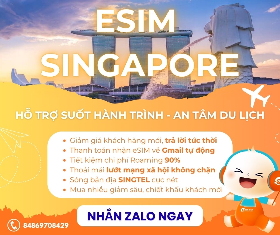 Mua eSIM đi Singpapore để nhận ưu đãi dành cho khách hàng lần đầu nhắn tin cho chúng tôi