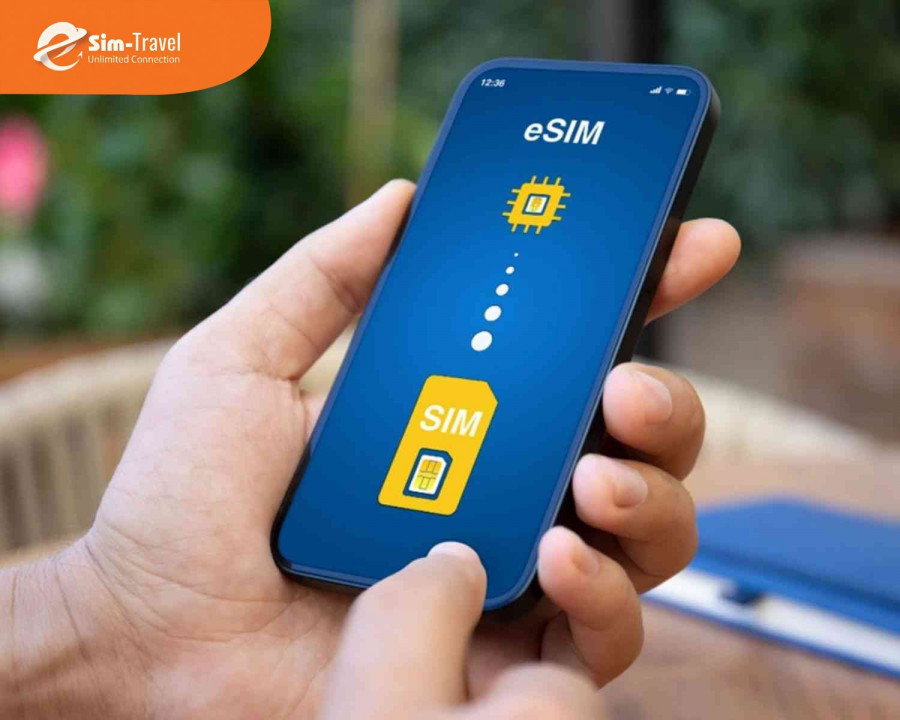 eSIM là SIM điện tử tích hợp sẵn trong thiết bị, giúp kết nối internet nhanh chóng mà không cần SIM vật lý.