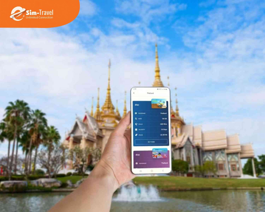 Mạng 4G/5G phủ sóng toàn diện khắp Thái Lan, bao gồm cả đảo và vùng nông thôn.