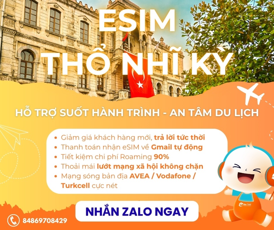 eSIM du lịch Thổ Nhĩ Kỳ tại ESIMTRAVELS c&oacute; mức gi&aacute; ưu đ&atilde;i tr&ecirc;n thị trường
