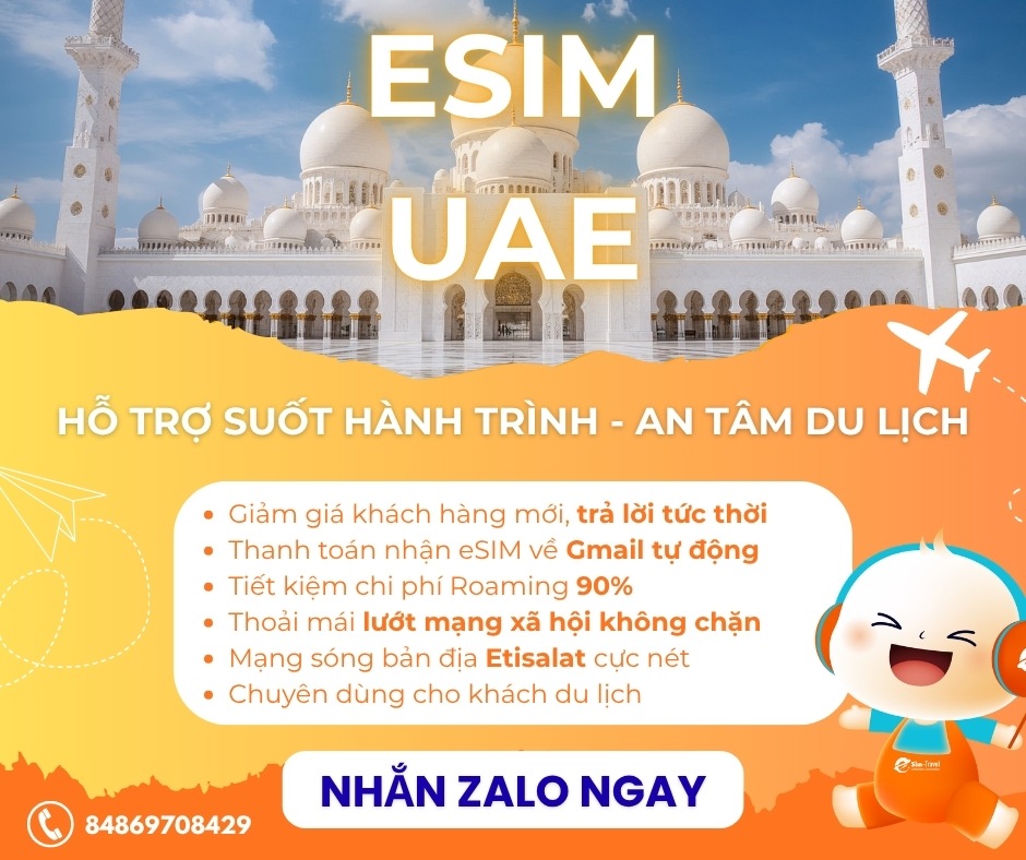 Esim đi du lịch UAE của ch&uacute;ng t&ocirc;i c&oacute; chất lượng s&oacute;ng tốt v&igrave; l&agrave; đối t&aacute;c nh&agrave; mạng bản địa