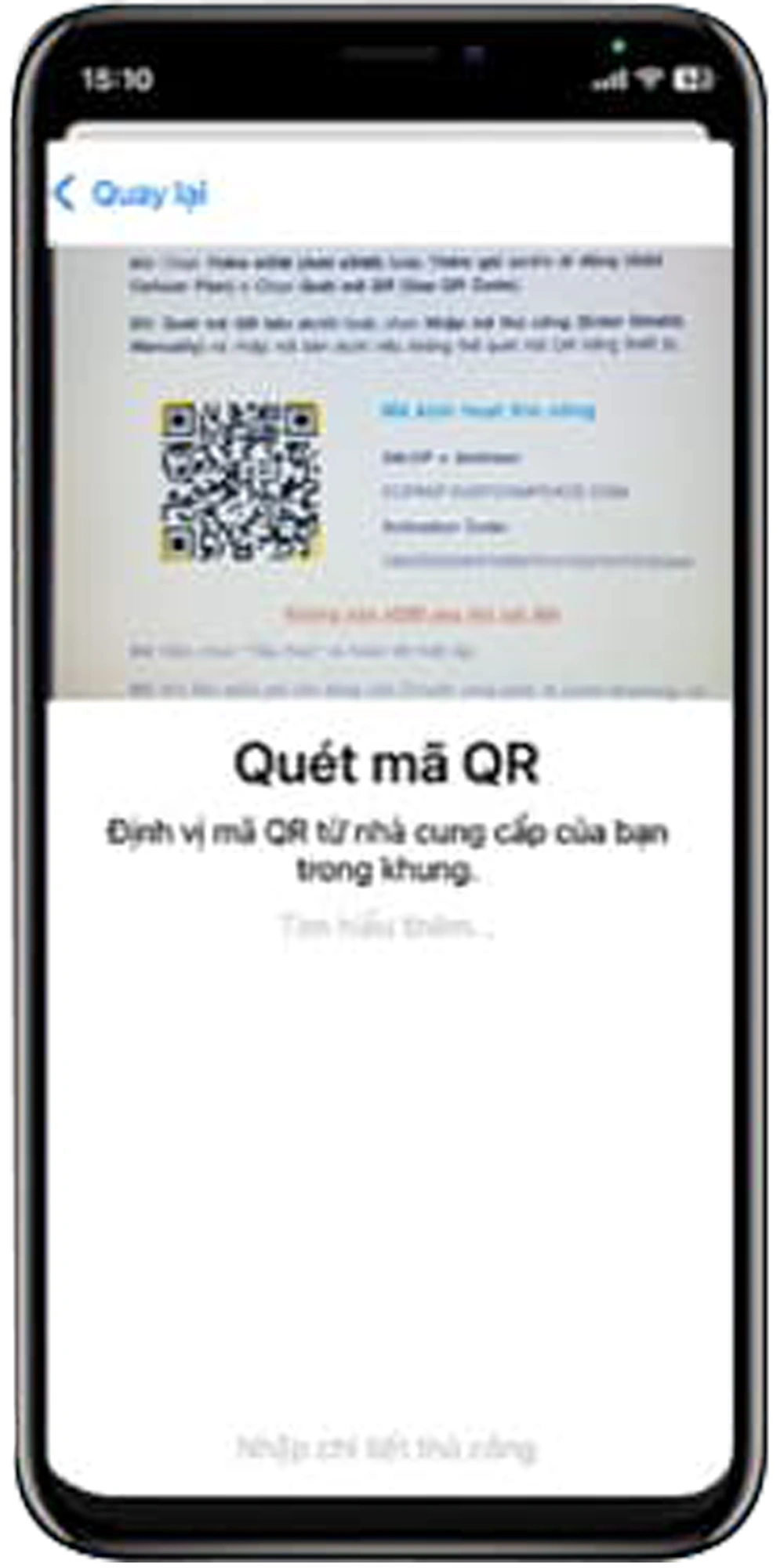 Bước 4 - Quét mã QR