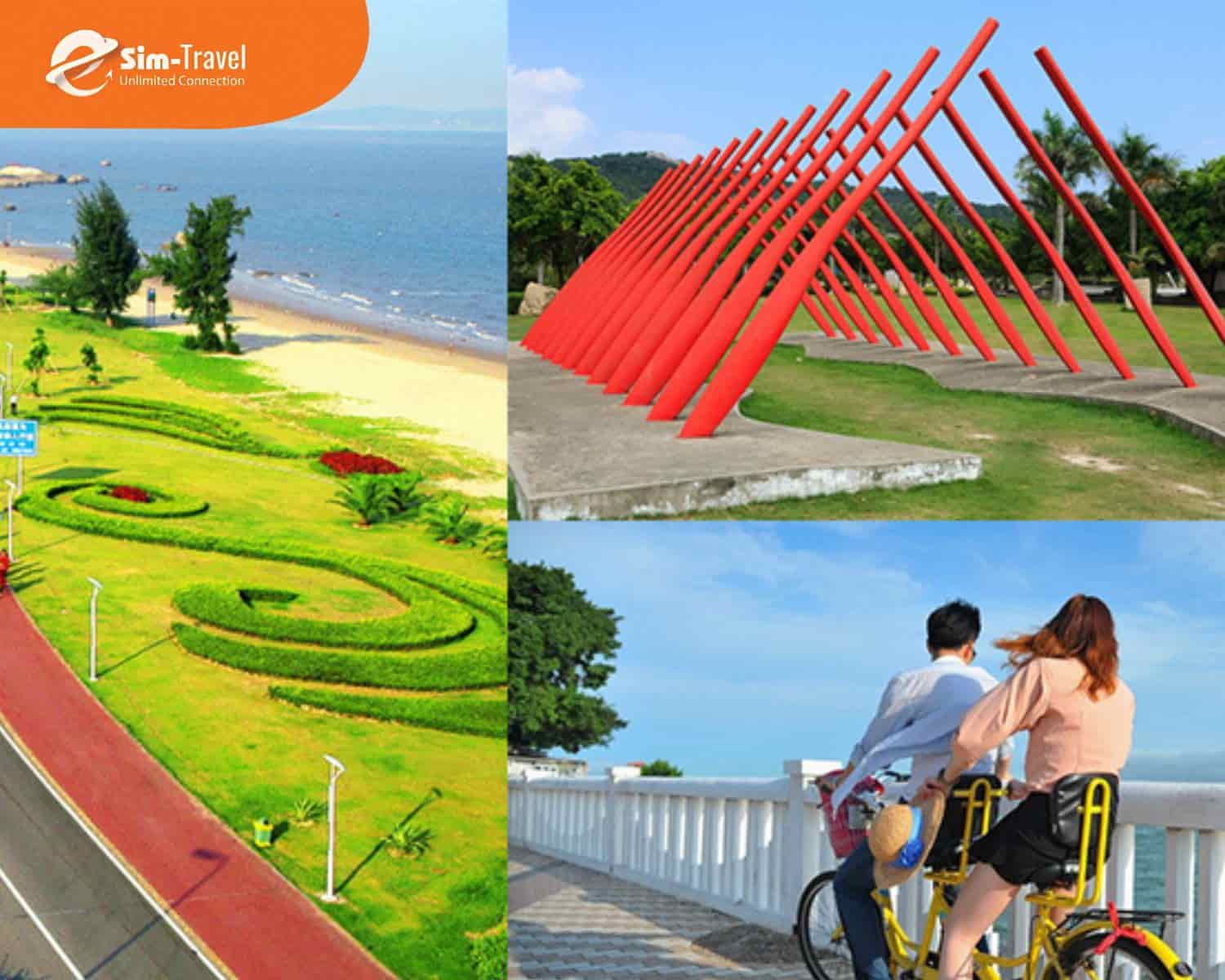 Đạp xe ven biển ở Hạ Môn để tận hưởng không khí trong lành, thư giãn