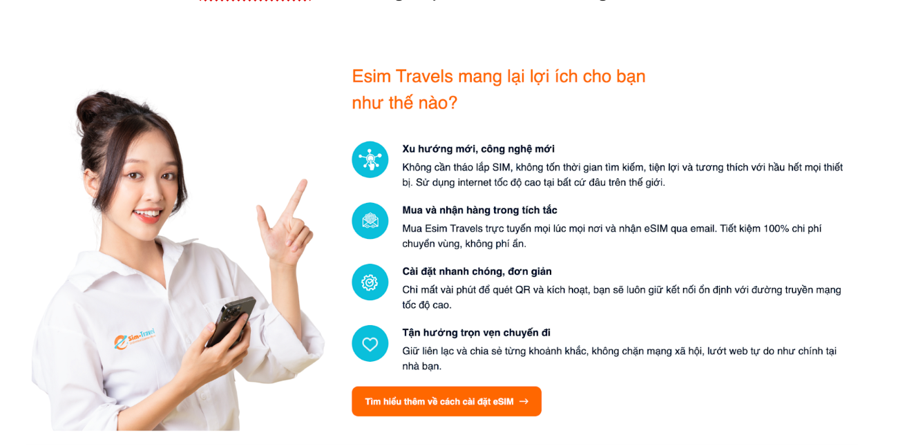 Lợi ích từ nhà cung cấp eSIM uy tín hàng đầu