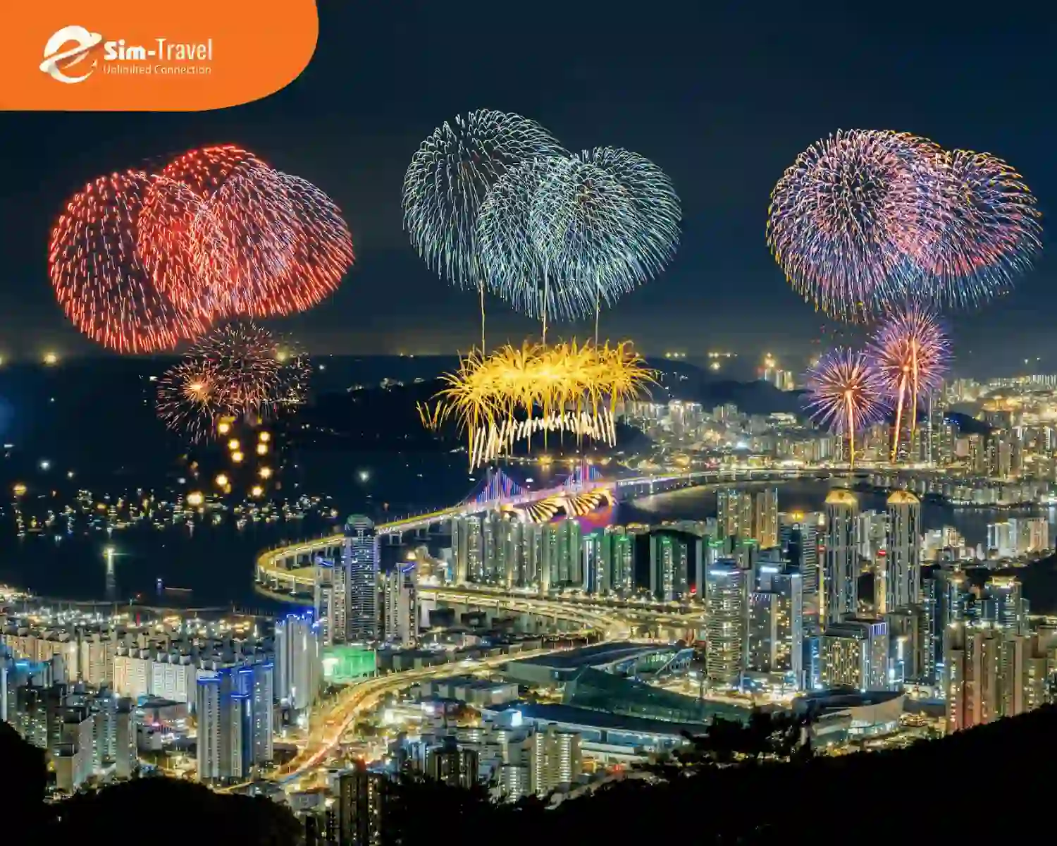 Pháo hoa rực rỡ giữa trời đêm Busan