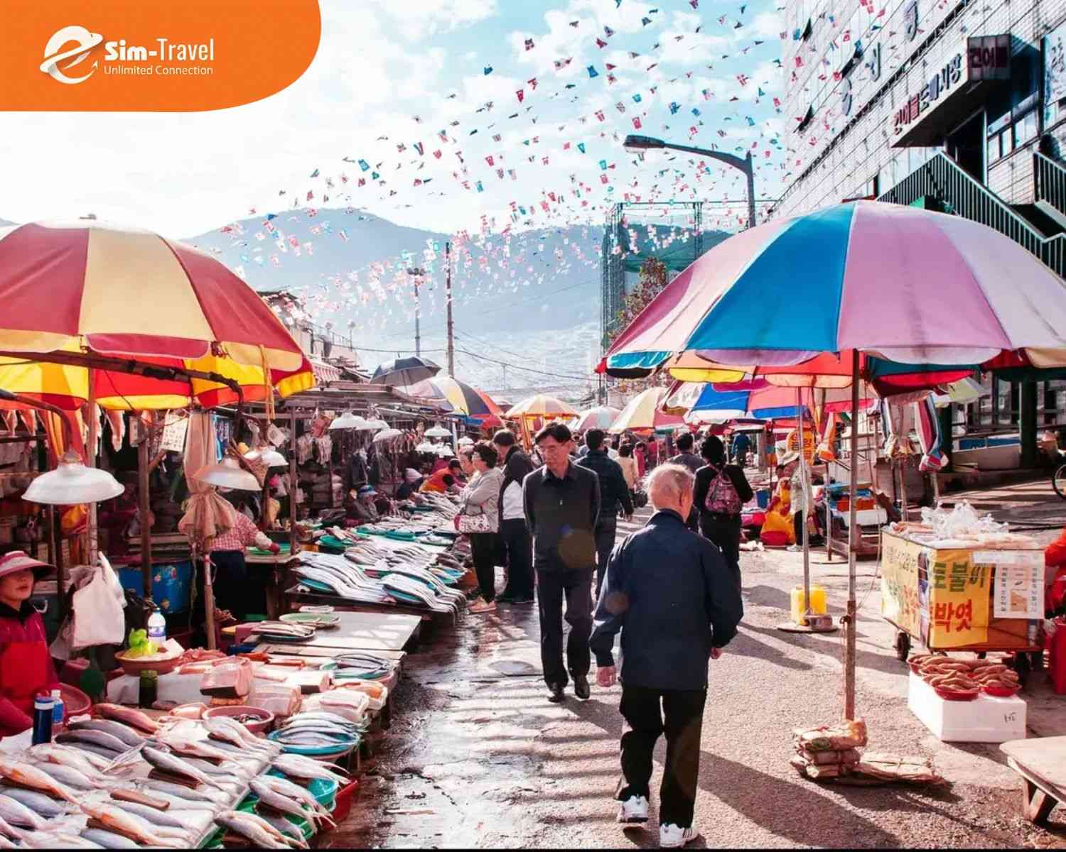 Chợ Jagalchi l&agrave; điểm đến nổi tiếng để kh&aacute;m ph&aacute; hải sản tươi ngon v&agrave; nhịp sống đặc trưng của Busan