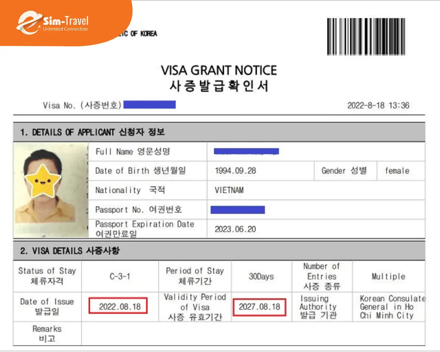 Visa multiple entry - nhập cảnh nhiều lần, thời gian lưu trú lâu ở Hàn Quốc